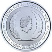 Серебряная монета 1oz Гренада 2 доллара 2019 Восточные Карибы
