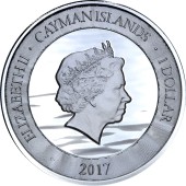 Срібна монета 1oz Марлін 1 долар 2017 Кайманові Острови