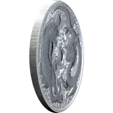 Срібна монета 1oz Дракон і Тигр 1 долар 2018 Австралія