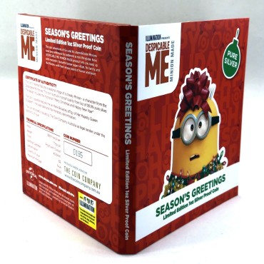 Срібна монета 1oz Міньон Вітає з Різдвом та Новим Роком 2 долара 2019 Ніуэ (кольорова)