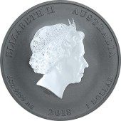 Срібна монета 1oz Рік собаки 1 долар 2018 Австралія
