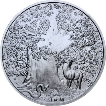 Серебряный раунд 1oz Морозный Гигант серия "Нордические Существа"