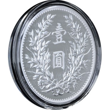 Срібна монета 1oz Дракон і Фенікс 1 долар Китай 2019 рестрайк