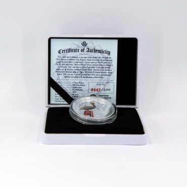 Срібна монета 1oz Сент-Кітс и Невіс 2 долара 2019 Східні Кариби