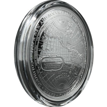 Серебряная монета 1oz 1626 Новая Карта Мира 5 долларов 2019 Австралия