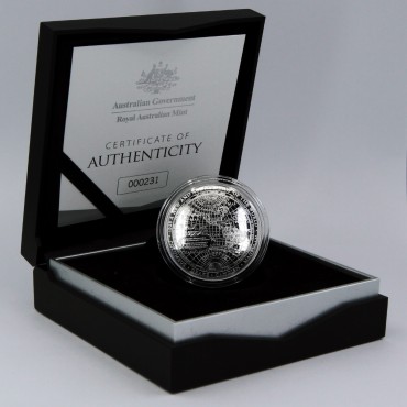 Серебряная монета 1oz 1626 Новая Карта Мира 5 долларов 2019 Австралия