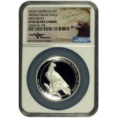 Серебряная монета 1oz Клинохвостый Орел 1 доллар 2016 Австралия (NGC PF 69 ULTRA CAMEO)