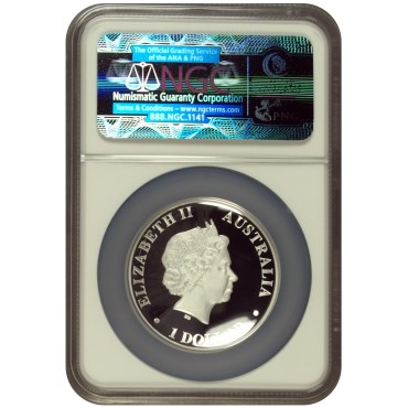 Серебряная монета 1oz Клинохвостый Орел 1 доллар 2016 Австралия (NGC PF 69 ULTRA CAMEO)