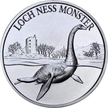 Срібний раунд 2oz Лохнеське Чудовисько США