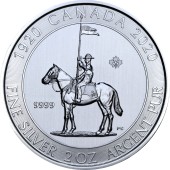 Срібна монета 2oz 100-річчя Кінної Поліції 10 доларів 2020 Канада