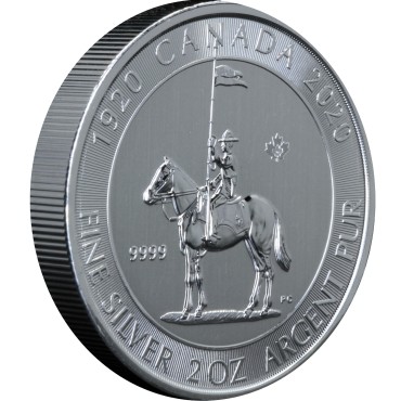 Срібна монета 2oz 100-річчя Кінної Поліції 10 доларів 2020 Канада