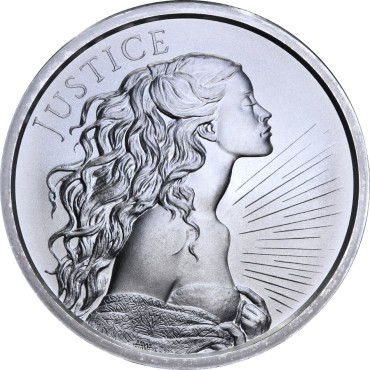 Серебряный раунд 1oz Юстиция 2019 США