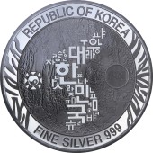Серебряный раунд 1oz Тигр 2019 Корея