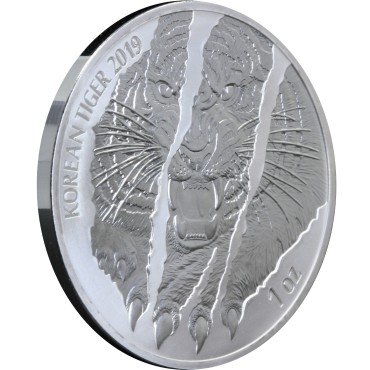 Срібний раунд 1oz Тигр 2019 Корея