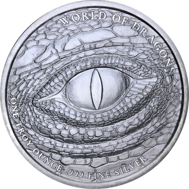 Серебряный раунд 1oz Скандинавский Дракон (4/6) США