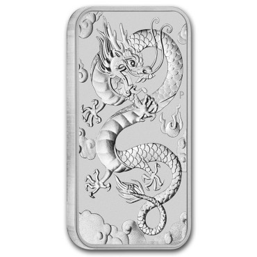 Срібна монета 1oz Прямокутний Дракон 1 долар 2019 Австралія