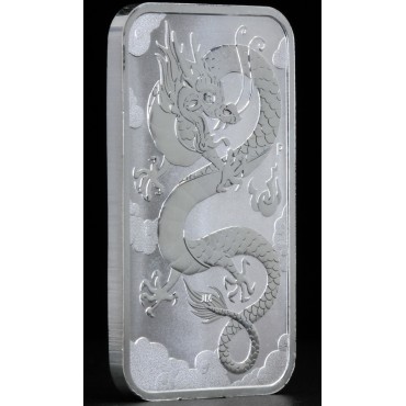 Срібна монета 1oz Прямокутний Дракон 1 долар 2019 Австралія