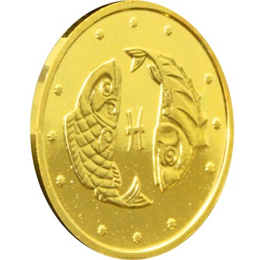 Золотая монета 1/25oz Рыбы 2 гривны 2007 Украина