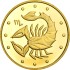 Золота монета 1/25oz Скорпіон 2 гривні 2007 Україна