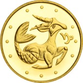 Золотая монета 1/25oz Козерог 2 гривны 2007 Украина