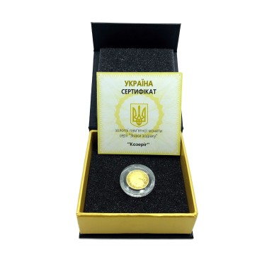 Золота монета 1/25oz Козеріг 2 гривні 2007 Україна