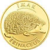 Золотая монета 1/25oz Ежик 2 гривны 2006 Украина
