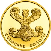 Золотая монета 1/25oz Скифское Золото. Богиня Апи 2 гривны 2008 Украина