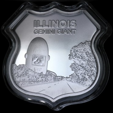 Серебряный раунд 1oz Иллиноис серия "Роут 66" США