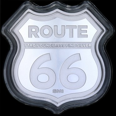 Серебряный раунд 1oz Иллиноис серия "Роут 66" США