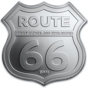 Серебряный раунд 1oz Иллиноис серия "Роут 66" США