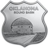 Срібний раунд 1oz Оклахома серія "Роут 66" США
