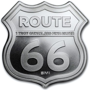 Срібний раунд 1oz Оклахома серія "Роут 66" США