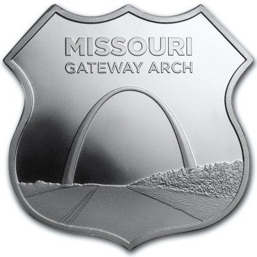 Срібний раунд 1oz Міссурі серія "Роут 66" США