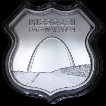 Серебряный раунд 1oz Миссури серия "Роут 66" США