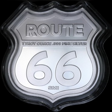 Срібний раунд 1oz Техас серія "Роут 66" США