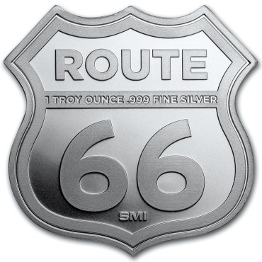 Срібний раунд 1oz Техас серія "Роут 66" США