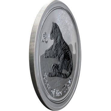 Срібна монета 2oz Рік Тигра 2 долара 2010 Австралія