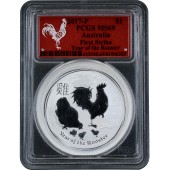 Срібрна монета 1oz Рік Півня 1 долар 2017 Австралія