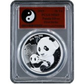 Серебряная монета 30g Китайская Панда 10 юань 2019 Китай