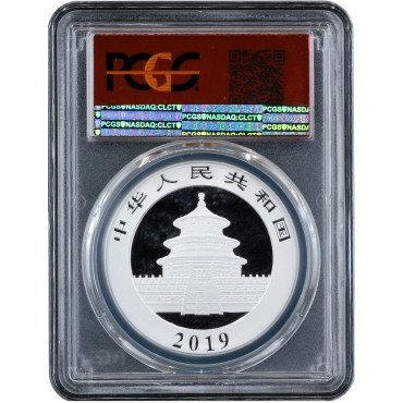 Серебряная монета 30g Китайская Панда 10 юань 2019 Китай