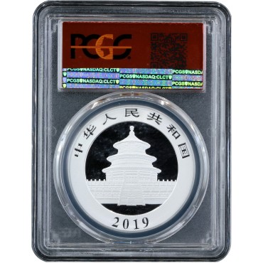 Серебряная монета 30g Китайская Панда 10 юань 2019 Китай