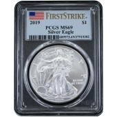 Серебряная монета 1oz Американский Орел 1 доллар 2019 США