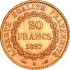 Золота монета 20 франків 1897 Франція