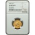 Золота монета 3 долара 1859 США NGС AU Details