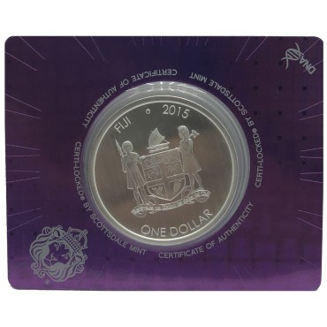Серебряная монета 1oz Игуана 1 доллар 2015 Фиджи