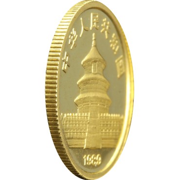 Золота монета 1/4oz Китайська Панда 25 юань 1989 Китай