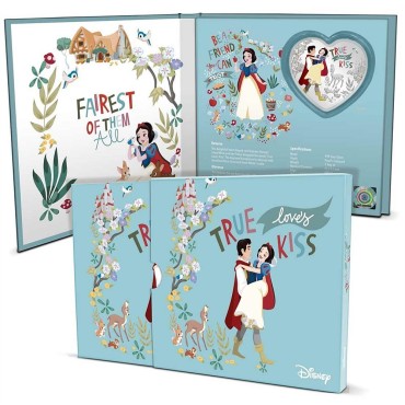 Срібна монета 1oz Поцілунок Справжнього Кохання Дісней 2 долара 2020 Ніуе (кольорова)