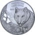 Срібна монета 1oz Вовк (Canis Lupus) 20 франків Конго 2019