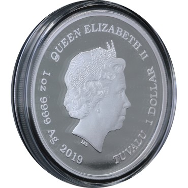 Срібна монета 1oz Джокер 1 долар 2019 Тувалу (кольорова)