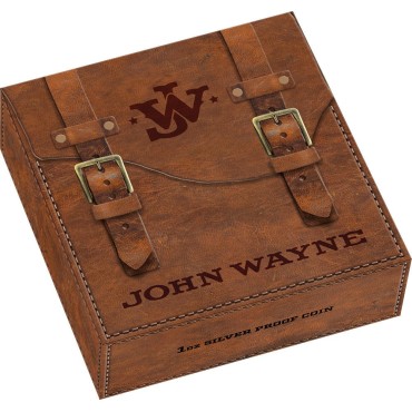 Срібна монета 1oz Джон Уейн 1 долар 2020 Тувалу (кольорова)